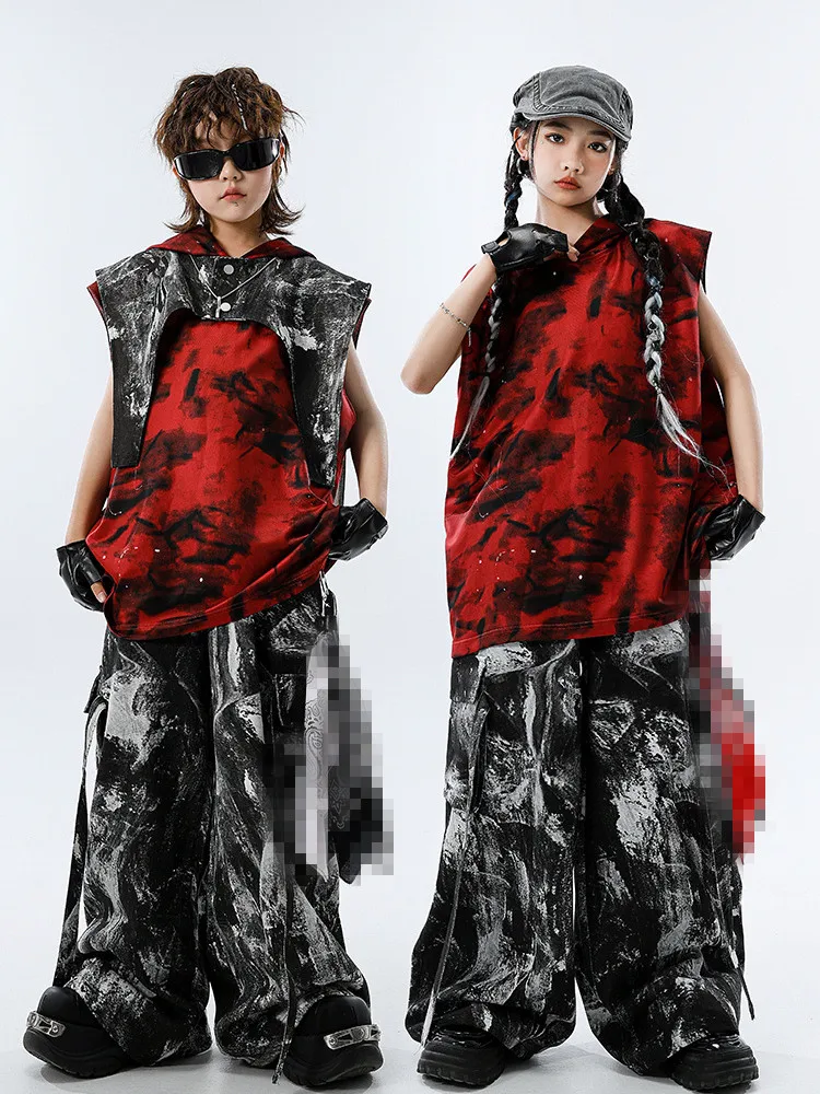 Boys Hip Hop Dance Costume Kids Baggy Vest Pants Tie Dyed Set Girls Jazz Concert Performance Clothing Kpop Stage Wear
Boys Hip Hop Dance Costume Kids Baggy Vest Pants Tie Dyed Set Girls Jazz Concert Performance Clothing Kpop Stage Wear
