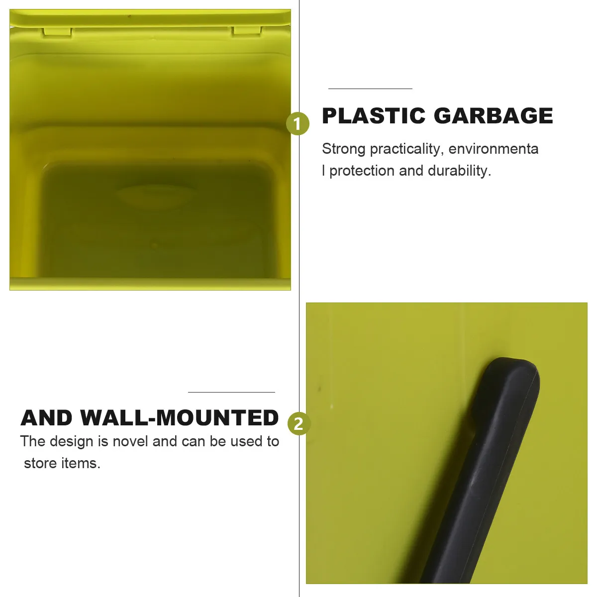 Kitchen Hanging Garbage Bin Portable Plastic Trash Can Waste Holder with Lid Space-Saving Wall-Mounted Trash Rack for Home
Kitchen Hanging Garbage Bin Portable Plastic Trash Can Waste Holder with Lid Space-Saving Wall-Mounted Trash Rack for Home