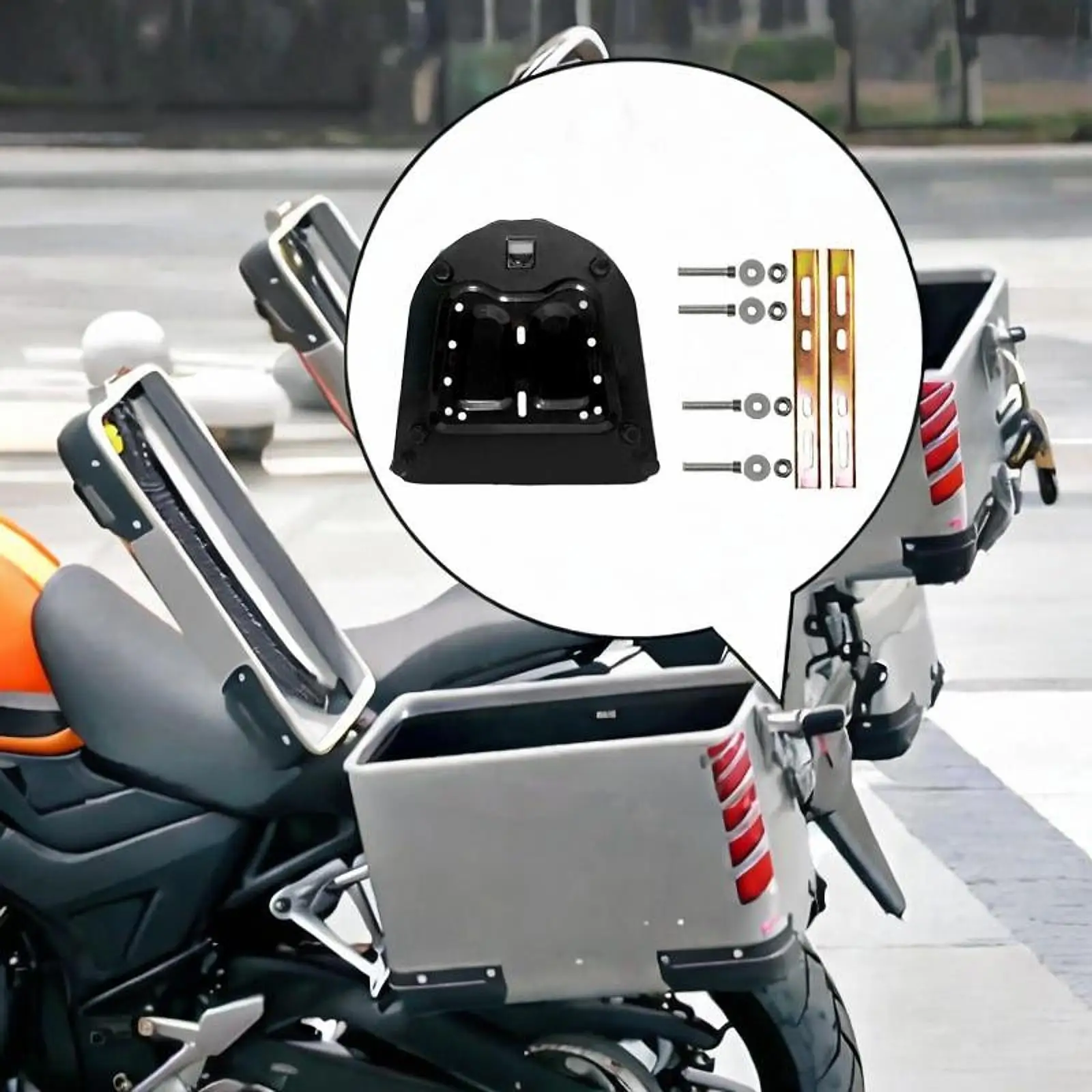 Motorcycle Rear Luggage Rack Plastic Mounting Base Plate Luggage Carrier Mounting Bracket Lightweight Sturdy Parts for A02
Motorcycle Rear Luggage Rack Plastic Mounting Base Plate Luggage Carrier Mounting Bracket Lightweight Sturdy Parts for A02
