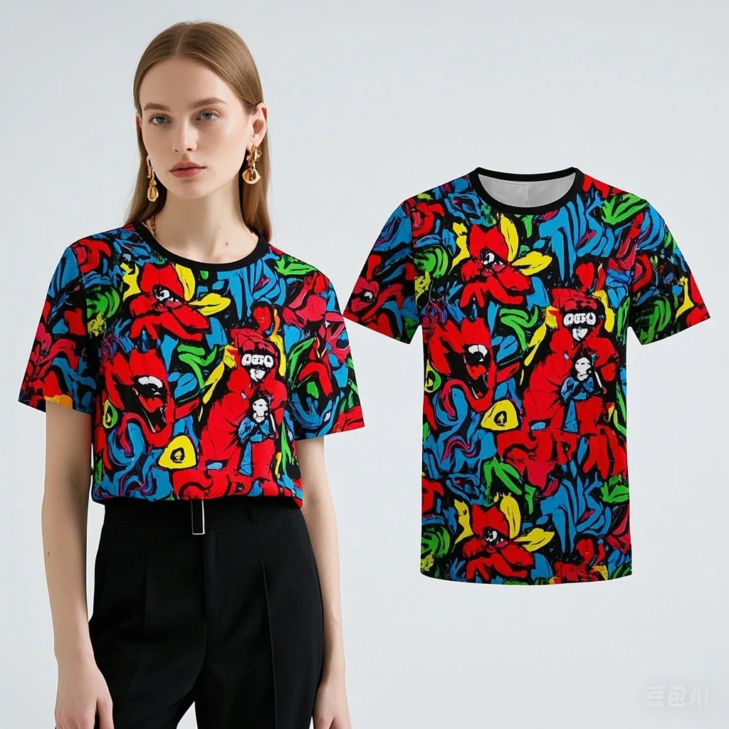 Fashionable Women's Summer Casual T-Shirt - Short Sleeve Round Neck Quick-Drying and Breathable Wildly Variegated Patterns
Fashionable Women's Summer Casual T-Shirt - Short Sleeve Round Neck Quick-Drying and Breathable Wildly Variegated Patterns