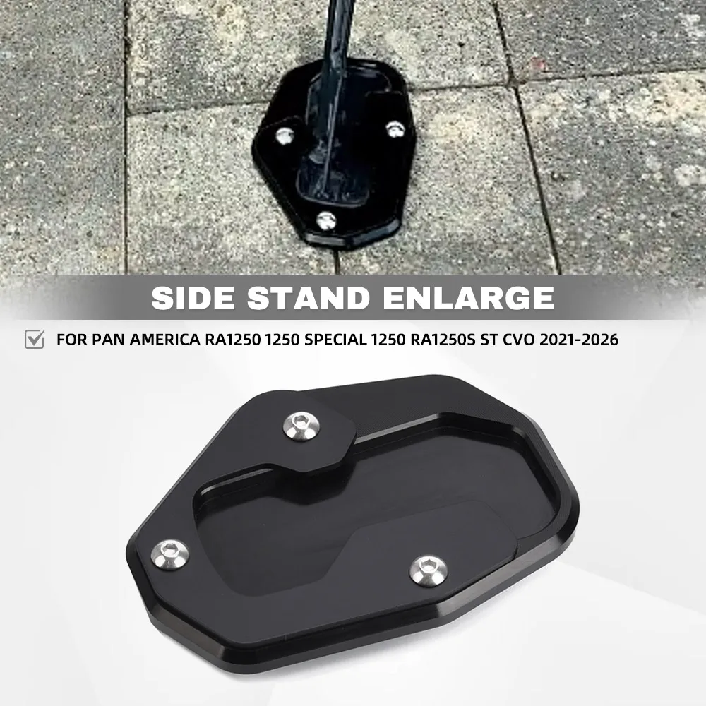 Motorcycle Foot Side Stand Enlarge Extension Support For Pan America RA1250 1250 Special 1250 RA1250S ST CVO 2021-2024 2025 2026
Motorcycle Foot Side Stand Enlarge Extension Support For Pan America RA1250 1250 Special 1250 RA1250S ST CVO 2021-2024 2025 2026