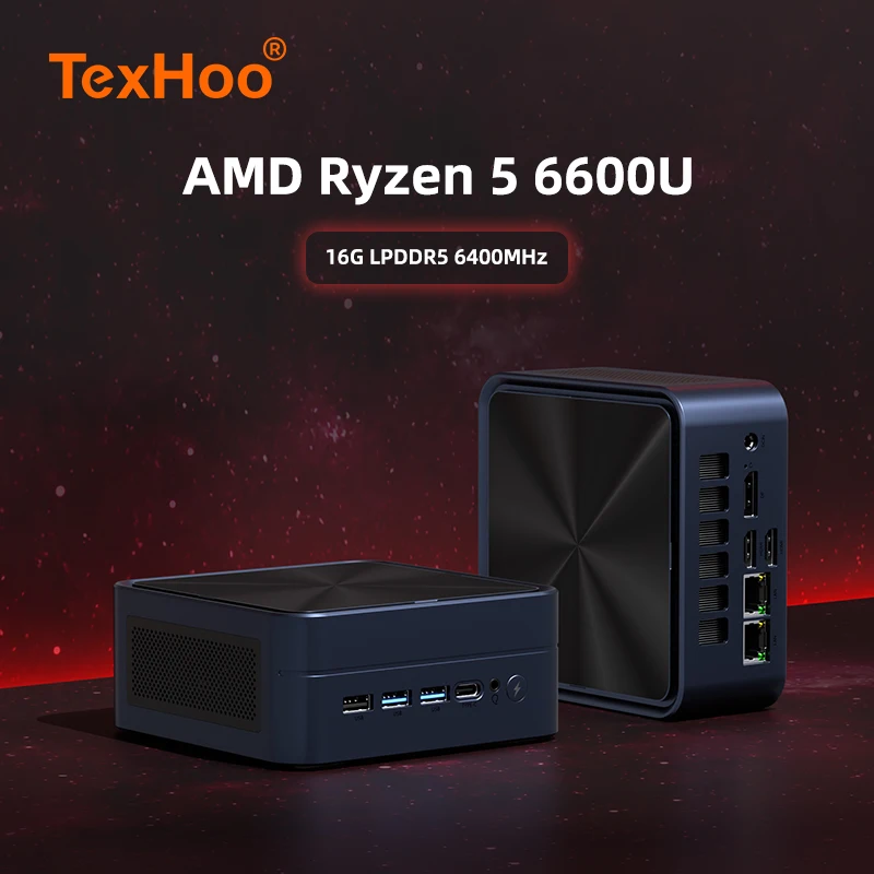 2025 Flagship Texhoo ZHR 6600U Mini PC Ryzen 5 6-Core Dual 4K 16GB LPDDR5 6400MHz Nvme SSD WIFI6 Silent Office & Gaming
2025 Flagship Texhoo ZHR 6600U Mini PC Ryzen 5 6-Core Dual 4K 16GB LPDDR5 6400MHz Nvme SSD WIFI6 Silent Office & Gaming