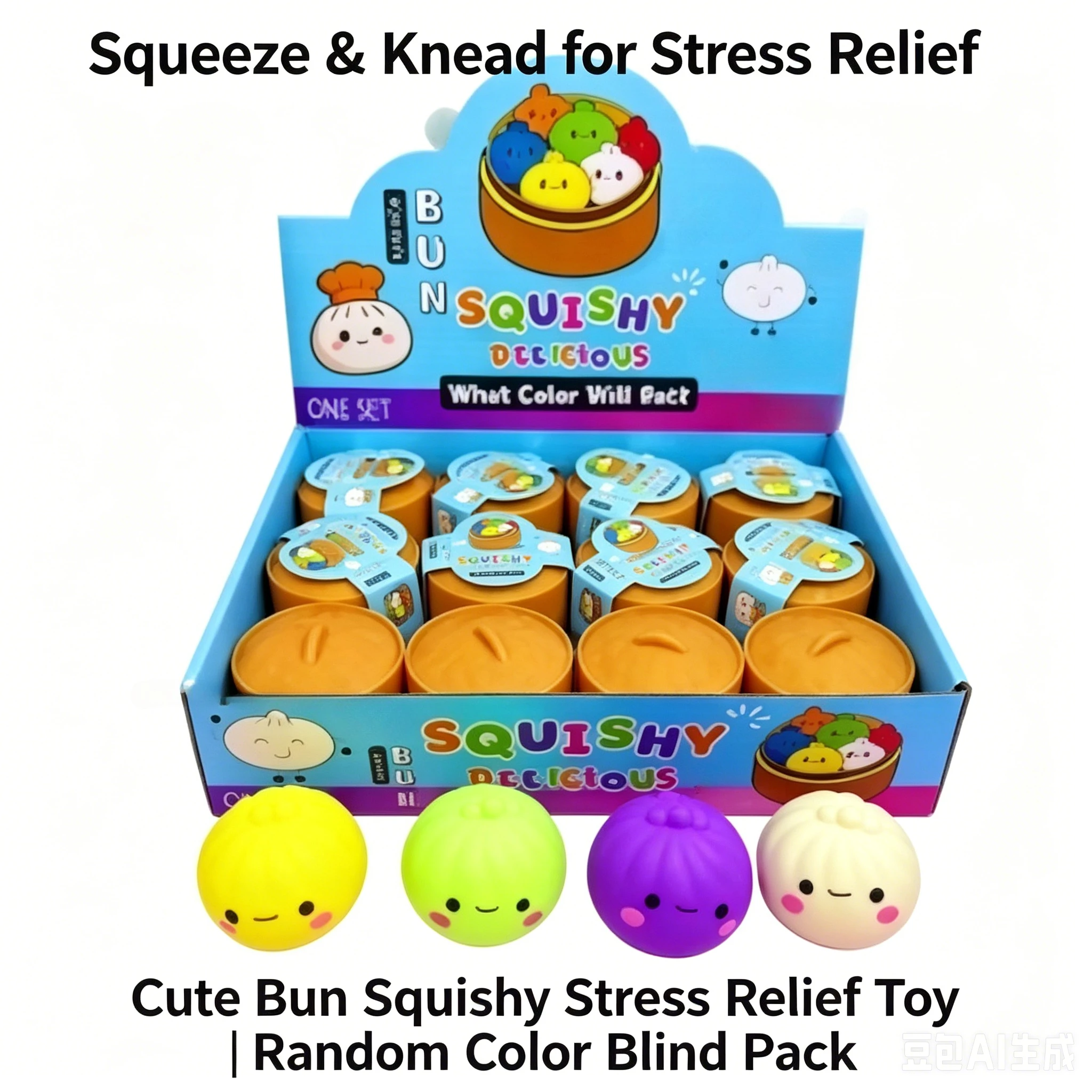 Cute Bun Squishy Toy Random Color Blind Pack Stress Relief Squeeze Knead Fidget Toy Kids Gift
Cute Bun Squishy Toy Random Color Blind Pack Stress Relief Squeeze Knead Fidget Toy Kids Gift