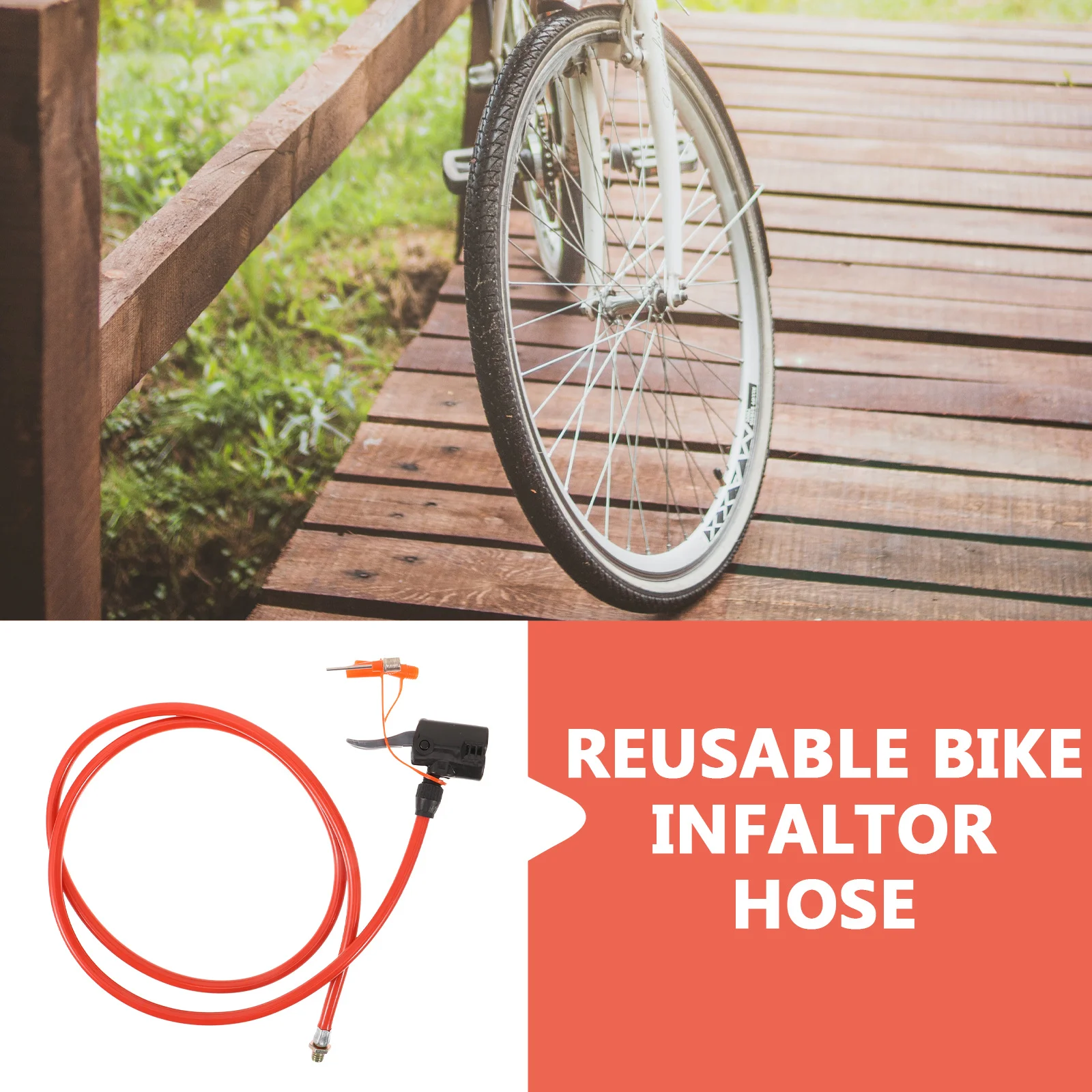 Bike Pump Anti-Freeze Tpu Metal Head Reusable For Bicycle Inflator Universal Valve Universal Inflator Hose Adapter Cycling Tool
Bike Pump Anti-Freeze Tpu Metal Head Reusable For Bicycle Inflator Universal Valve Universal Inflator Hose Adapter Cycling Tool