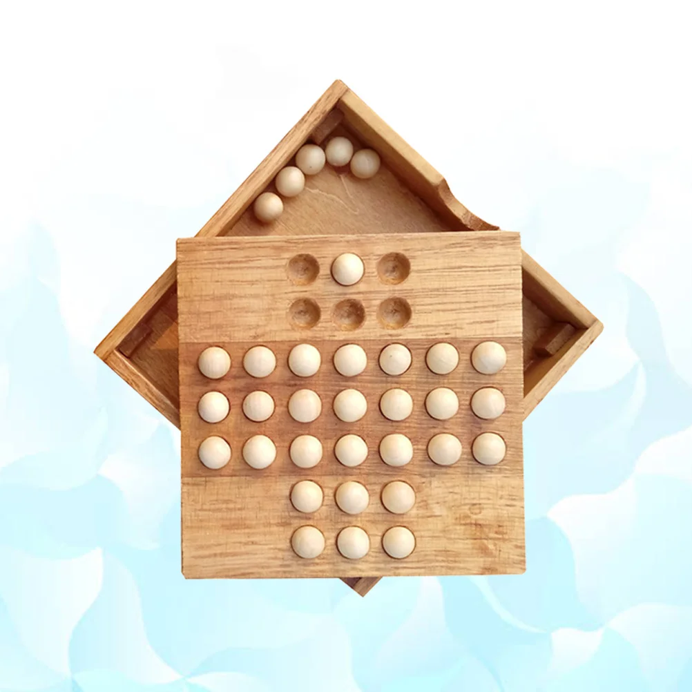 Wooden Single Chess Peg Board Classical Intelligence Game Educational Learning Present for Kids Adults Families Group Fun 
Wooden Single Chess Peg Board Classical Intelligence Game Educational Learning Present for Kids Adults Families Group Fun
