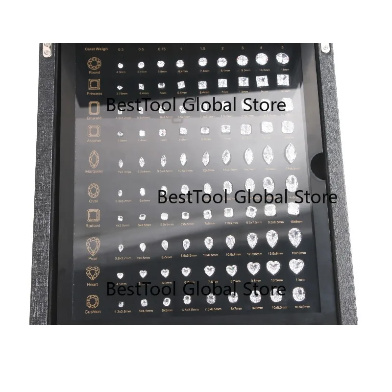 Jewelry Diamond Color Grading Tool, Complete CZ Cubic Zirconia Master Comparison Stone Set
Jewelry Diamond Color Grading Tool, Complete CZ Cubic Zirconia Master Comparison Stone Set