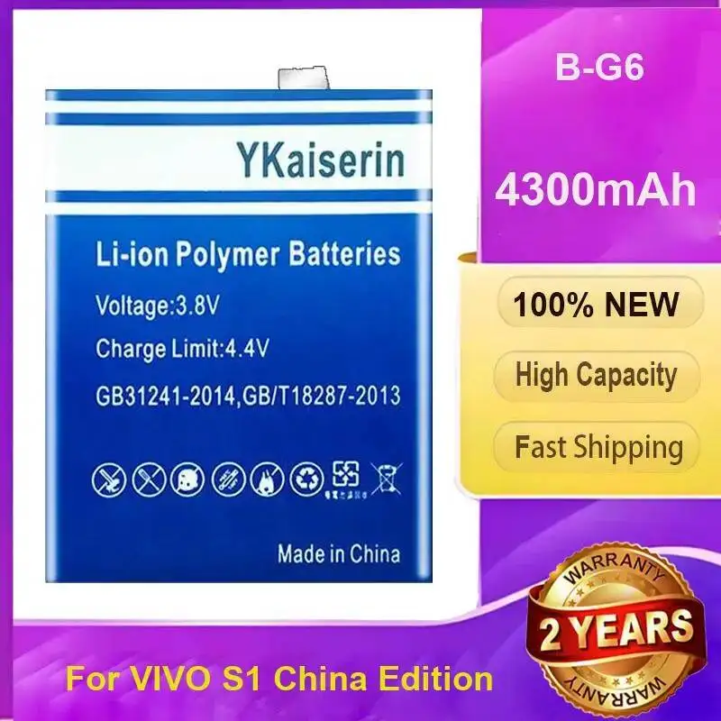 For Vivo S1 China Edition 4300Mah High Performance Mobile Phone Battery B-G6
For Vivo S1 China Edition 4300Mah High Performance Mobile Phone Battery B-G6