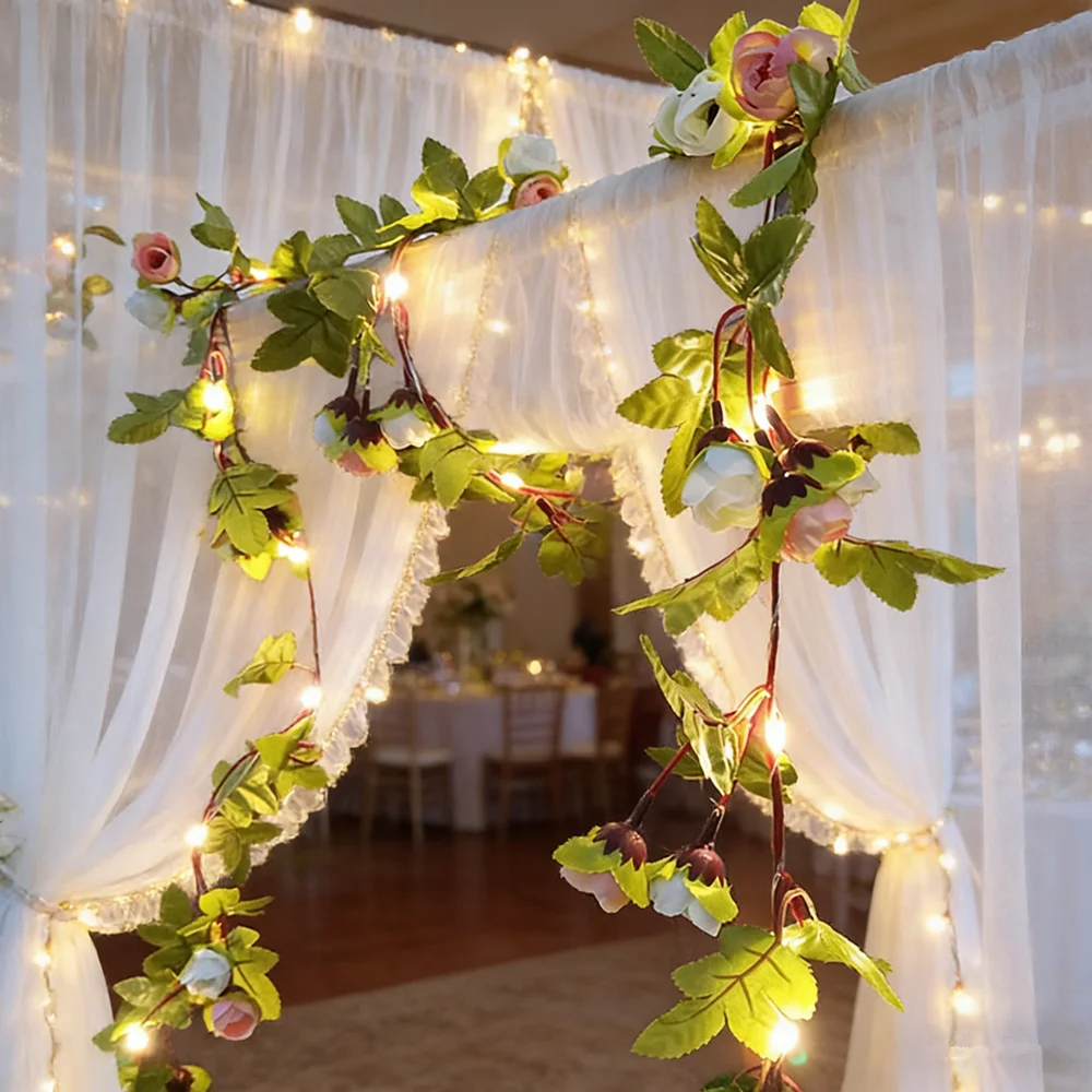 Battery Powered LED 5M/2M Green Leaf Flower Fake Plants String Light Wedding Room Garden Decoration for Wall Christmas Birthday
Battery Powered LED 5M/2M Green Leaf Flower Fake Plants String Light Wedding Room Garden Decoration for Wall Christmas Birthday