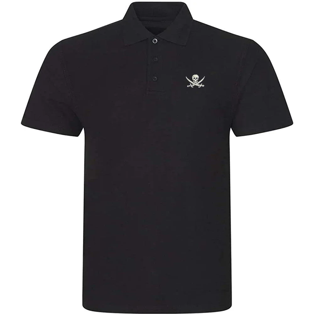 Lyprerazy Men's Casual Polo Shirt Pirate Skull & Crossbone Embroidered Short Sleeve Golf Polo-Shirt
Lyprerazy Men's Casual Polo Shirt Pirate Skull & Crossbone Embroidered Short Sleeve Golf Polo-Shirt
