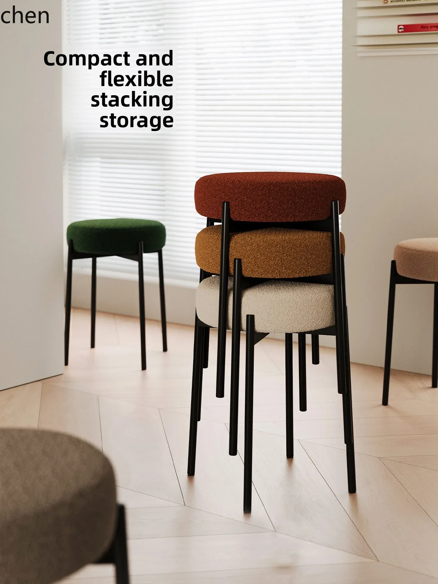W5.19 household round stool makeup stool living room thickened stackable stool
W5.19 household round stool makeup stool living room thickened stackable stool