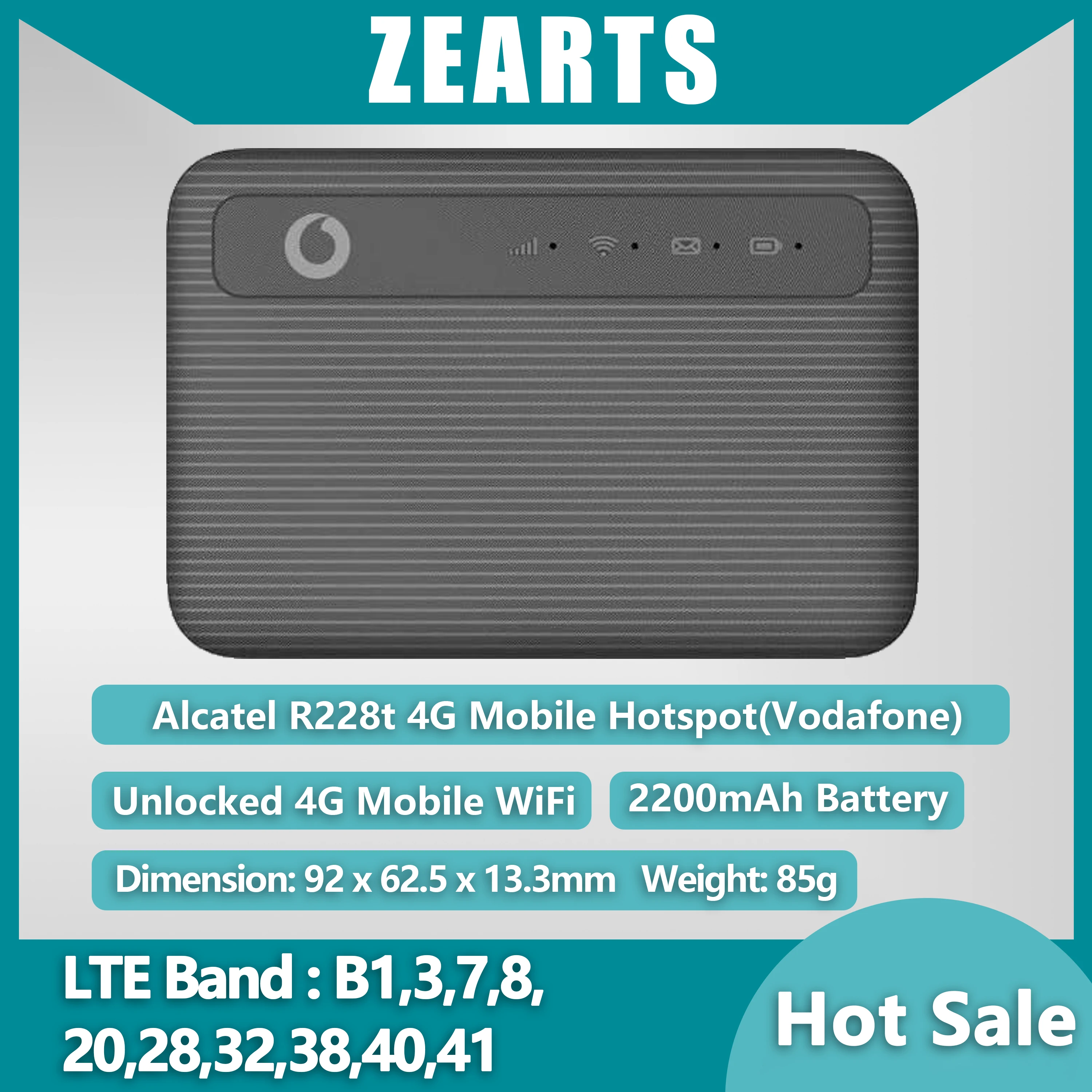 Alcatel R228t 4G LTE Mobile Hotspot(99% new )
Alcatel R228t 4G LTE Mobile Hotspot(99% new )