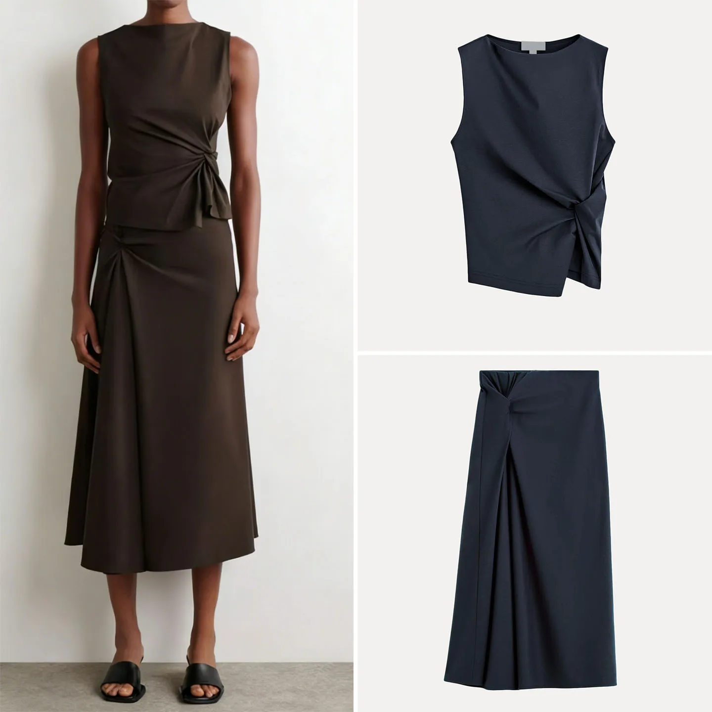 Women's Knitted Knot Top And Skirt Set Spring 2026 Fashion Ensemble ZADATA Brand Two-Piece Suit Student Uniform Workwear
Women's Knitted Knot Top And Skirt Set Spring 2026 Fashion Ensemble ZADATA Brand Two-Piece Suit Student Uniform Workwear
