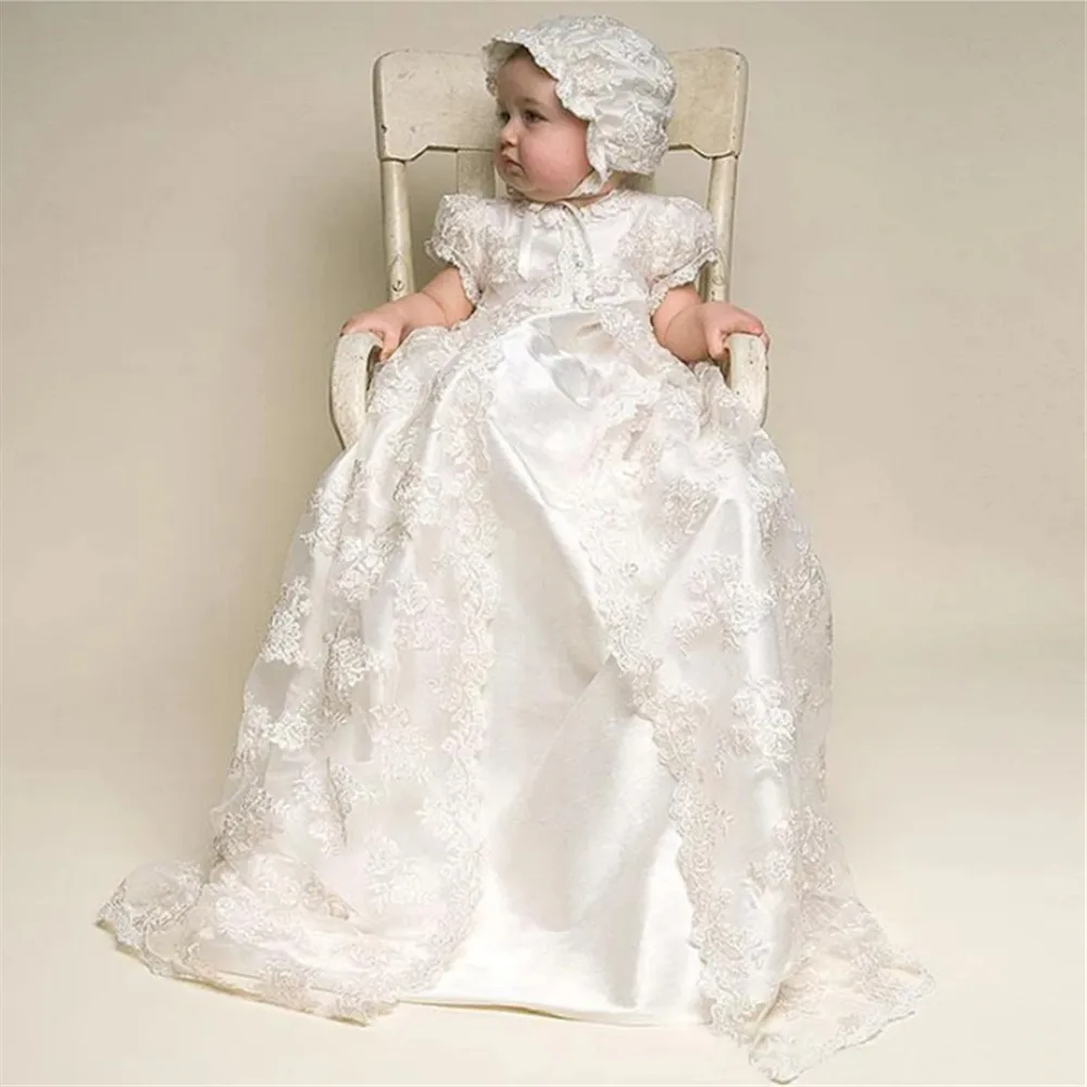 Infant Flower Girl Dress for Wedding Appliques Lace Bow Newborn Baptism Dress for Girls Birthday Party Christening Gown 
Infant Flower Girl Dress for Wedding Appliques Lace Bow Newborn Baptism Dress for Girls Birthday Party Christening Gown