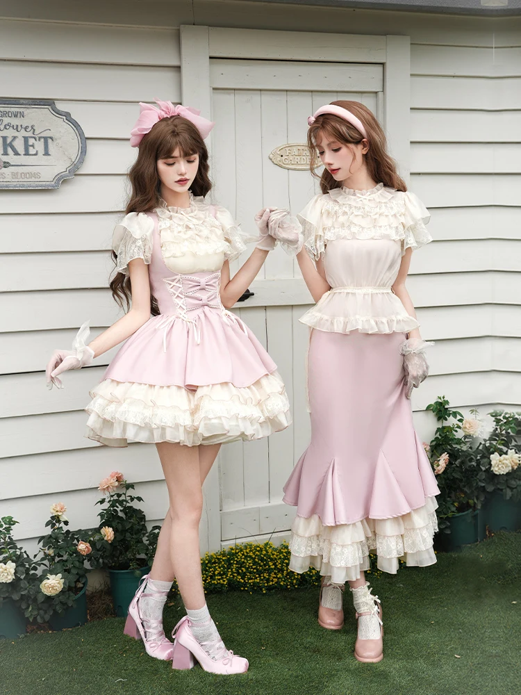 Withpuji Original Top/short Chest Support/long Suspender Fishtail Dress Twin Summer Sweet Lolita Princess Dress Set
Withpuji Original Top/short Chest Support/long Suspender Fishtail Dress Twin Summer Sweet Lolita Princess Dress Set