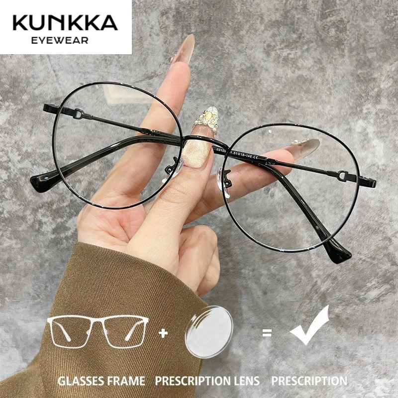 KUNKKA Korean Style Prescription Glasses Women Retro Round Anti Blue Light Photochromic Eyewear Optical Myopia Eyeglasses Female
KUNKKA Korean Style Prescription Glasses Women Retro Round Anti Blue Light Photochromic Eyewear Optical Myopia Eyeglasses Female