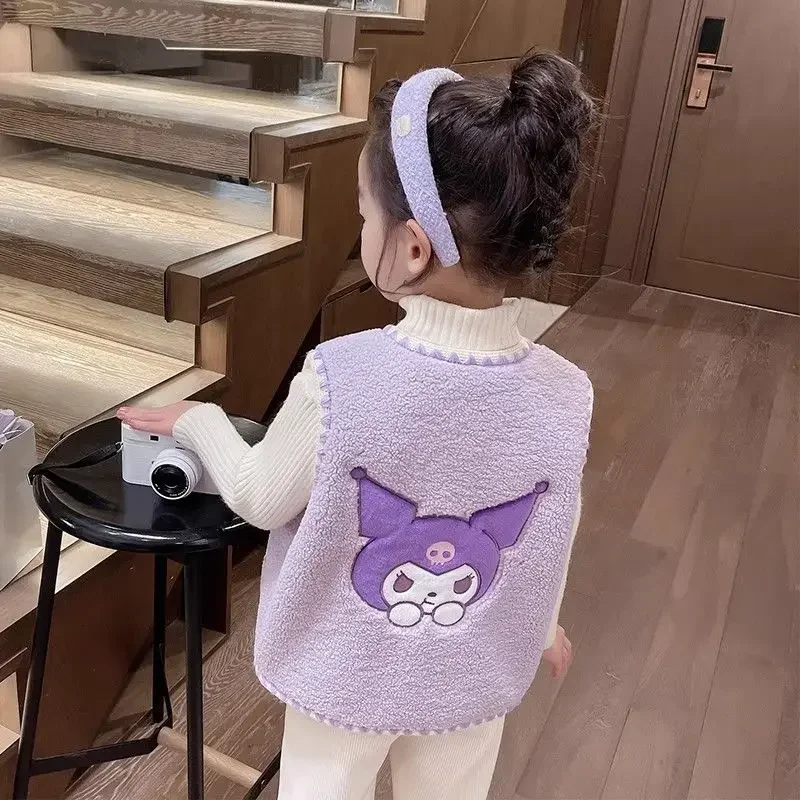 Girly Heart Kawaii Sanrio Anime Kuromi Coat Vests Autumn Winter Cute Cartoon My Melody Lamb Wool Children Jacket Gifts for Kids
Girly Heart Kawaii Sanrio Anime Kuromi Coat Vests Autumn Winter Cute Cartoon My Melody Lamb Wool Children Jacket Gifts for Kids