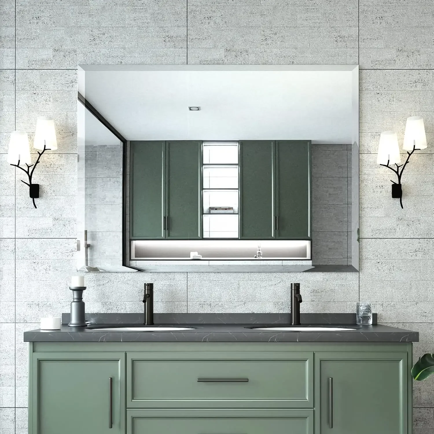 Скошенное зеркало, зеркала для ванной комнаты 40x30 дюймов, Безрамное зеркальце для ванной комнаты со скошенными краями, горизонтально или
Скошенное зеркало, зеркала для ванной комнаты 40x30 дюймов, Безрамное зеркальце для ванной комнаты со скошенными краями, горизонтально или