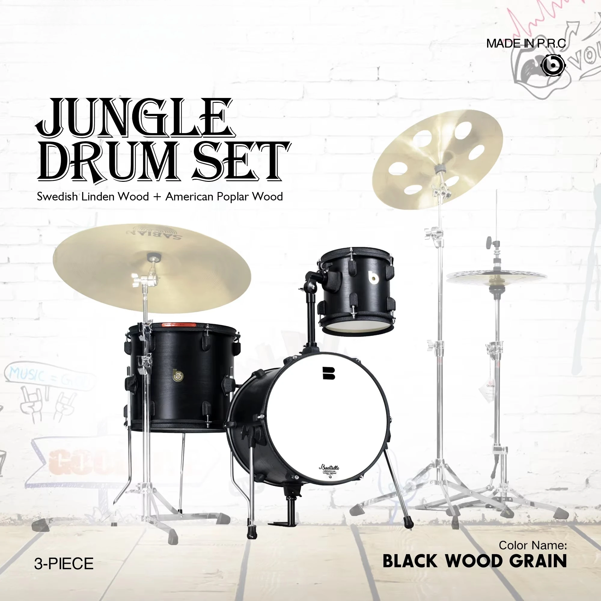 Профессиональный портативный ударный инструмент из 3 предметов, металлическая барабанная установка, алюминиевый комплект с 3 барабанами для джунглей для клубов
Профессиональный портативный ударный инструмент из 3 предметов, металлическая барабанная установка, алюминиевый комплект с 3 барабанами для джунглей для клубов