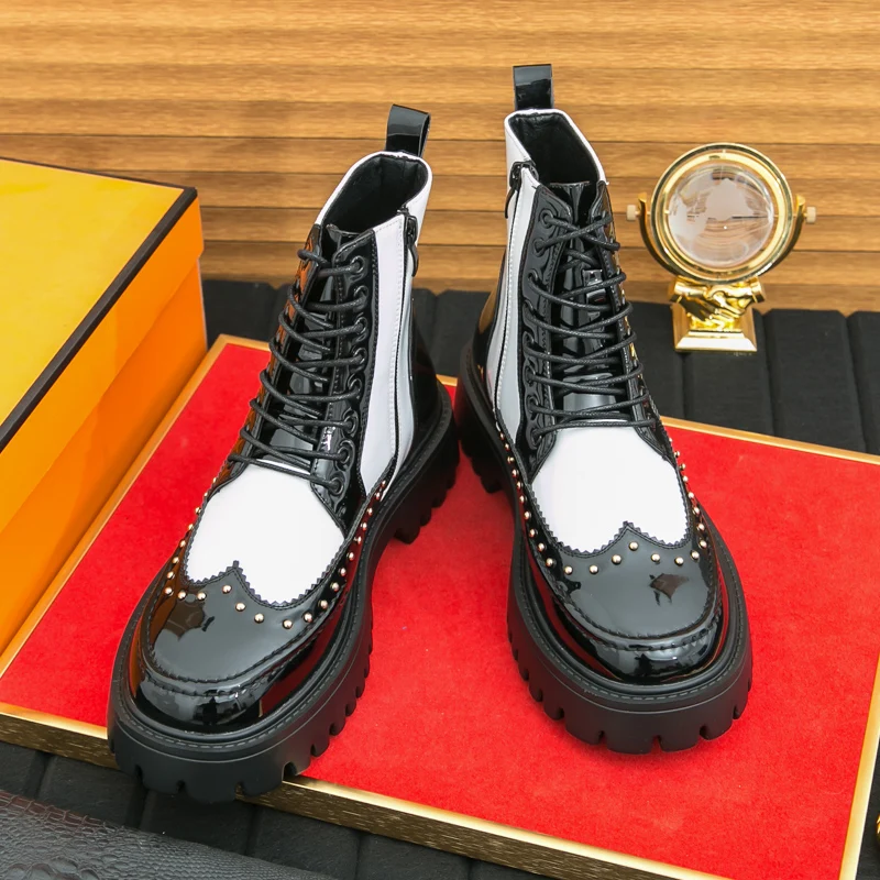 Men's Mid-Calf Short Boots,, Fashionable Colorblock Design, All-Season
Men's Mid-Calf Short Boots,, Fashionable Colorblock Design, All-Season