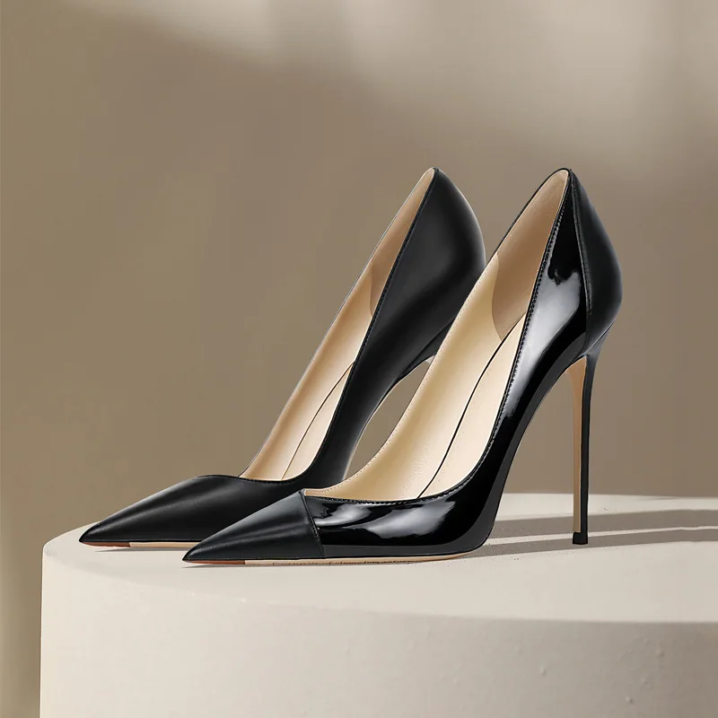 Black High Heels Women's New Fashion Splicing Design Pointed Single Shoes Women 10CM Thin Heel Super High Heel Party Dress Shoes
Black High Heels Women's New Fashion Splicing Design Pointed Single Shoes Women 10CM Thin Heel Super High Heel Party Dress Shoes