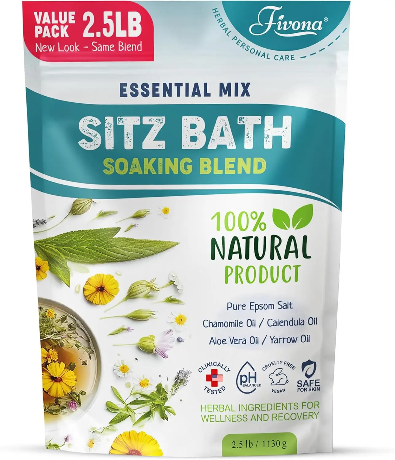 Natural Sitz Bath Soak for Hemorrhoid & Postpartum Care, Epsom Salt with Essential Oils, 40oz Value Pack
Natural Sitz Bath Soak for Hemorrhoid & Postpartum Care, Epsom Salt with Essential Oils, 40oz Value Pack