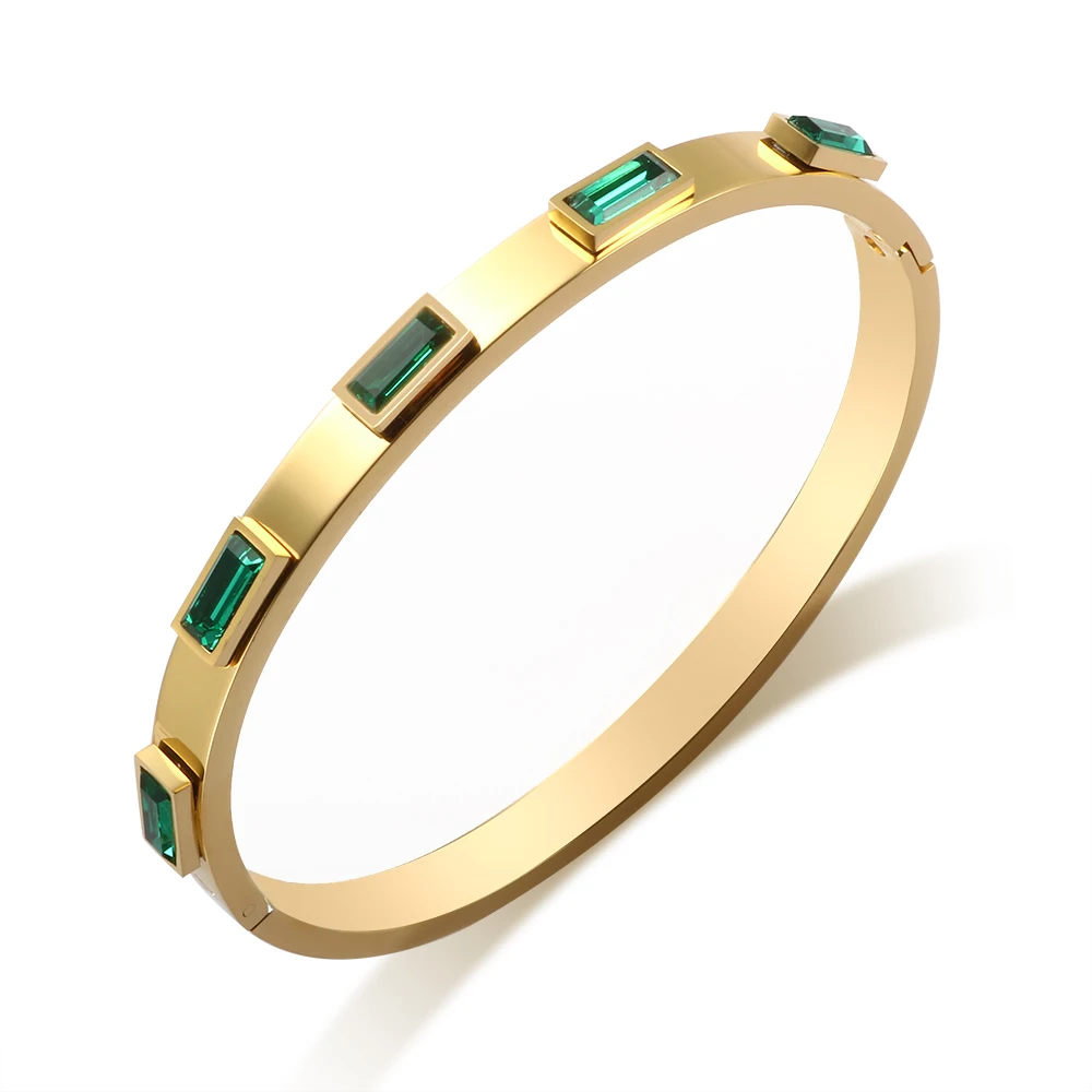 Luxury Stainless Steel Cubic Zirconia Charm Bracelets Bangle for Women Girl Crystal Cuff Wristband Female Green Crystal Jewelry
Luxury Stainless Steel Cubic Zirconia Charm Bracelets Bangle for Women Girl Crystal Cuff Wristband Female Green Crystal Jewelry
