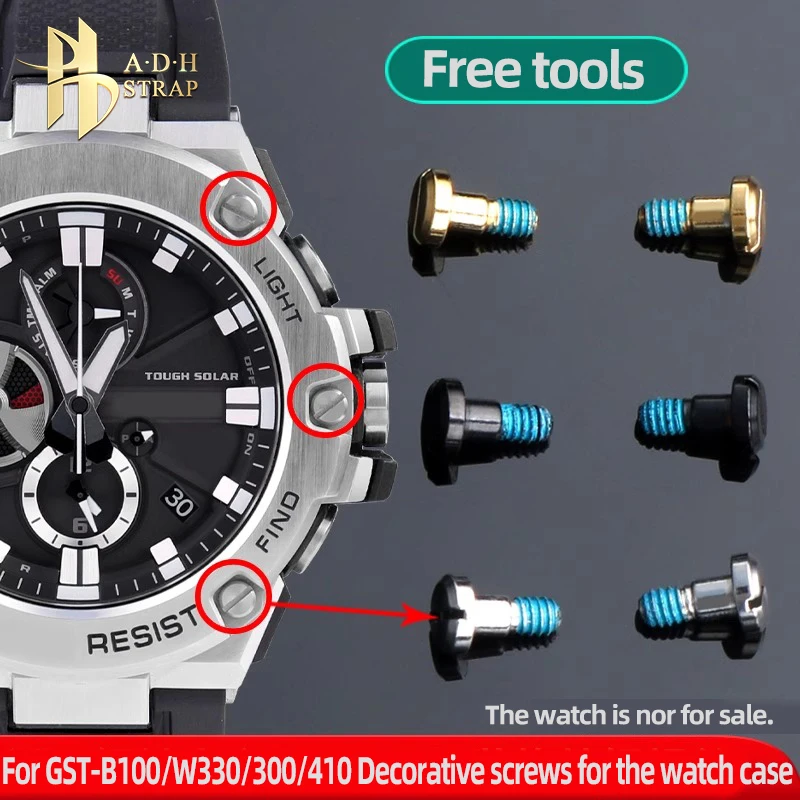 For Casio G-shock GST-210B/W330/W300/410 gst-b100 Decorative Screws for the Watch Case Stainless Steel Metal Screw Accessories
For Casio G-shock GST-210B/W330/W300/410 gst-b100 Decorative Screws for the Watch Case Stainless Steel Metal Screw Accessories