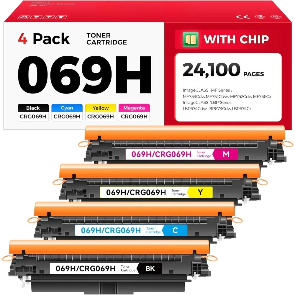 US Shipping High Capacity 4-Pack Toner Cartridge Set Replacement for Canon MF753Cdw MF751Cdw LBP674Cdw Printer Black Cyan
US Shipping High Capacity 4-Pack Toner Cartridge Set Replacement for Canon MF753Cdw MF751Cdw LBP674Cdw Printer Black Cyan