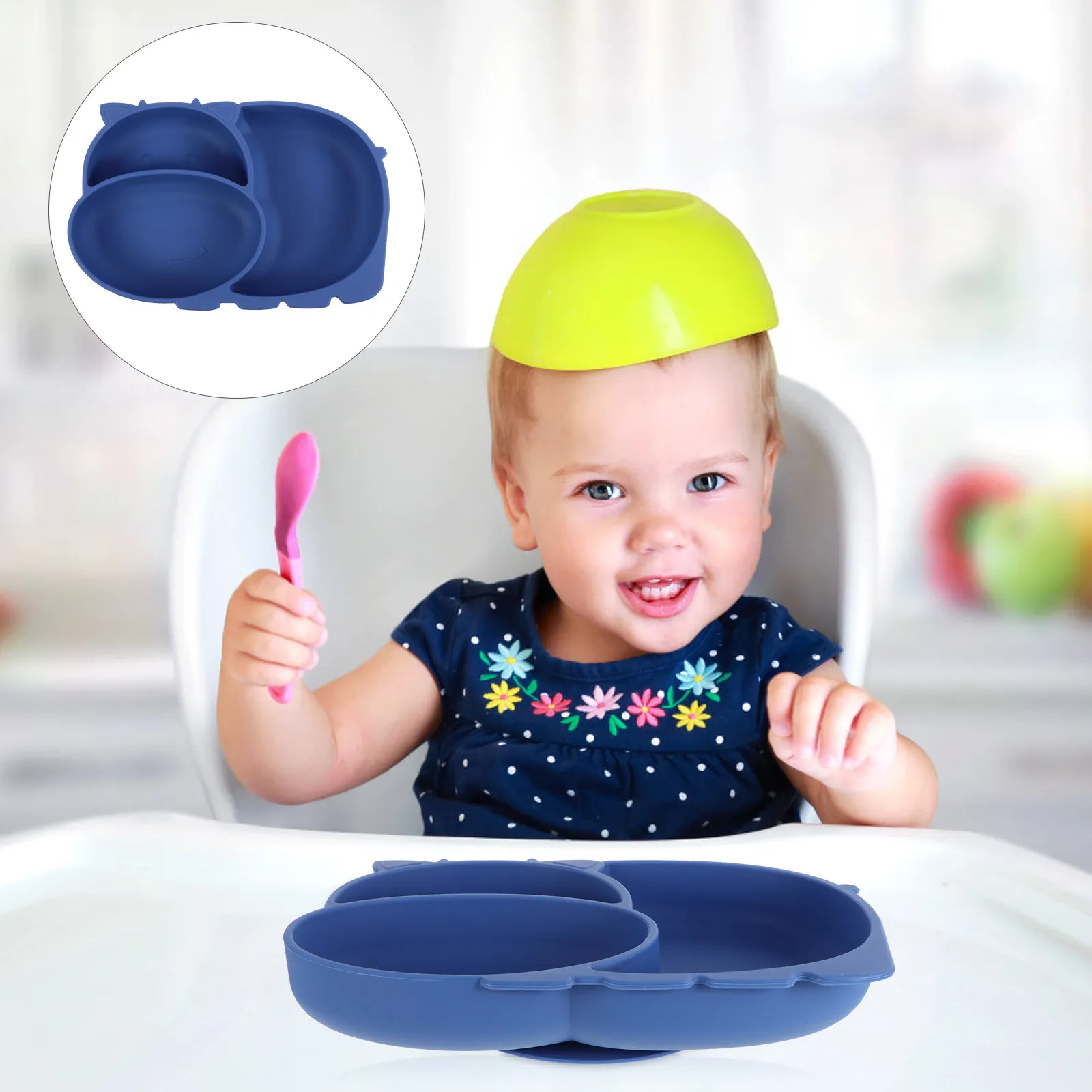 1Pcs Silicone Dinner Plate Baby Suction One-Piece Cartoon Compartment Anti-Skid Baby Tableware Food Divider Training Plate
1Pcs Silicone Dinner Plate Baby Suction One-Piece Cartoon Compartment Anti-Skid Baby Tableware Food Divider Training Plate