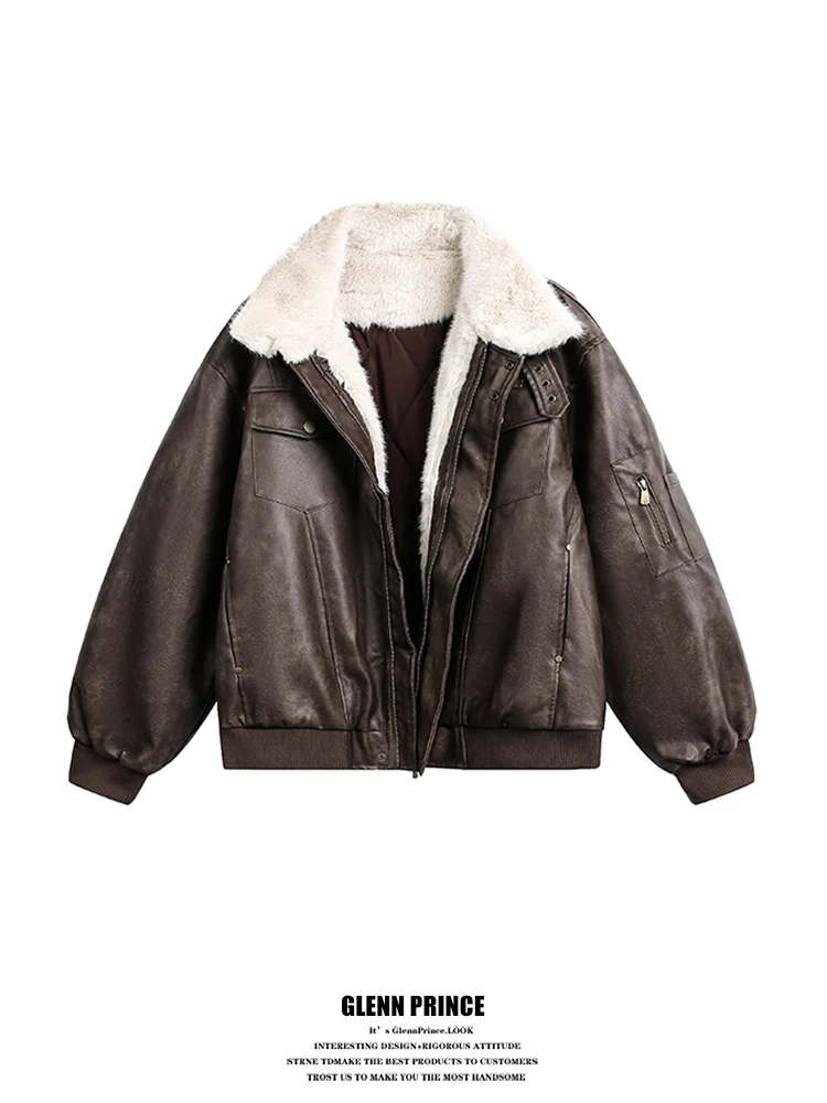 GPstudio American High Street Lamb Fur Collar Jacket Men's Winter Windproof Warm Motorcycle Cotton Coat Loose Fit Youth Casua...
GPstudio American High Street Lamb Fur Collar Jacket Men's Winter Windproof Warm Motorcycle Cotton Coat Loose Fit Youth Casua...