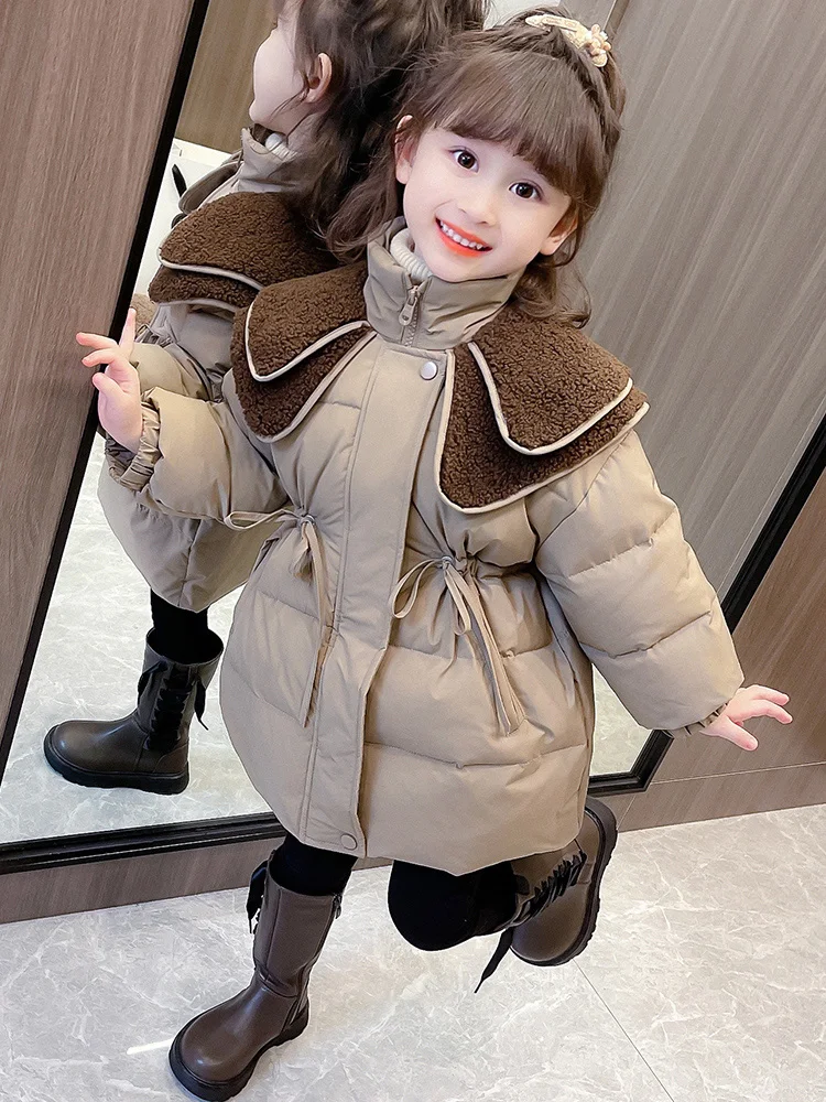 Slim Long Khaki Parkas For Girls Autumn Winter Fashion Zipper Down Cotton Jacket Vintage Loose Casual Kids Hooded Coats XMP501
Slim Long Khaki Parkas For Girls Autumn Winter Fashion Zipper Down Cotton Jacket Vintage Loose Casual Kids Hooded Coats XMP501
