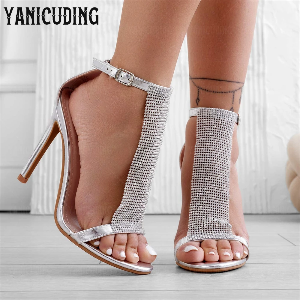 Luxurious Jewelry Band Sandals Bling Bling Rhinestone Summer Shoes Round Toe Stiletto Sandals for Women Designer Crystal Shoes
Luxurious Jewelry Band Sandals Bling Bling Rhinestone Summer Shoes Round Toe Stiletto Sandals for Women Designer Crystal Shoes