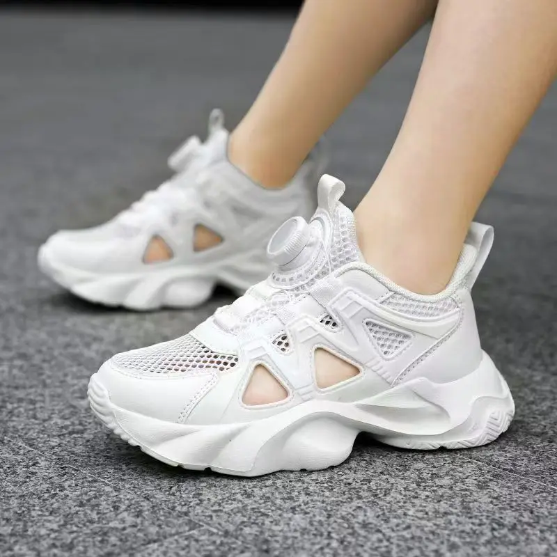 Kids Sports Sandals with Rotating Button Children White Shoes for School Students 2025 New Boys Girls Running Shoes Casual Soft
Kids Sports Sandals with Rotating Button Children White Shoes for School Students 2025 New Boys Girls Running Shoes Casual Soft