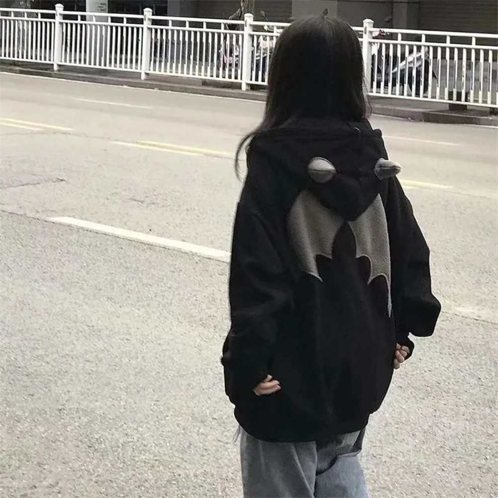 Women's Devil Horned Print Sweatshirt with Zipper Thin Hoodie Casual Style Lightweight Pullover for Everyday Use
Women's Devil Horned Print Sweatshirt with Zipper Thin Hoodie Casual Style Lightweight Pullover for Everyday Use