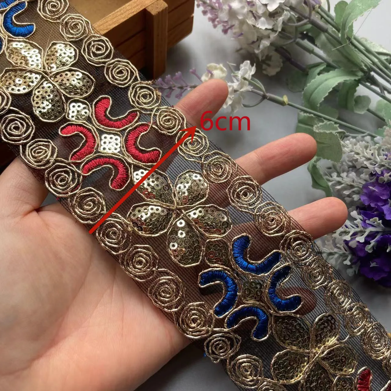1 Yards 6 CM High Quality Gold Sequin Lace Trim Ribbon Flower Fabric Embroidered Trimmings for Sewing Applique Decorative Swiss
1 Yards 6 CM High Quality Gold Sequin Lace Trim Ribbon Flower Fabric Embroidered Trimmings for Sewing Applique Decorative Swiss