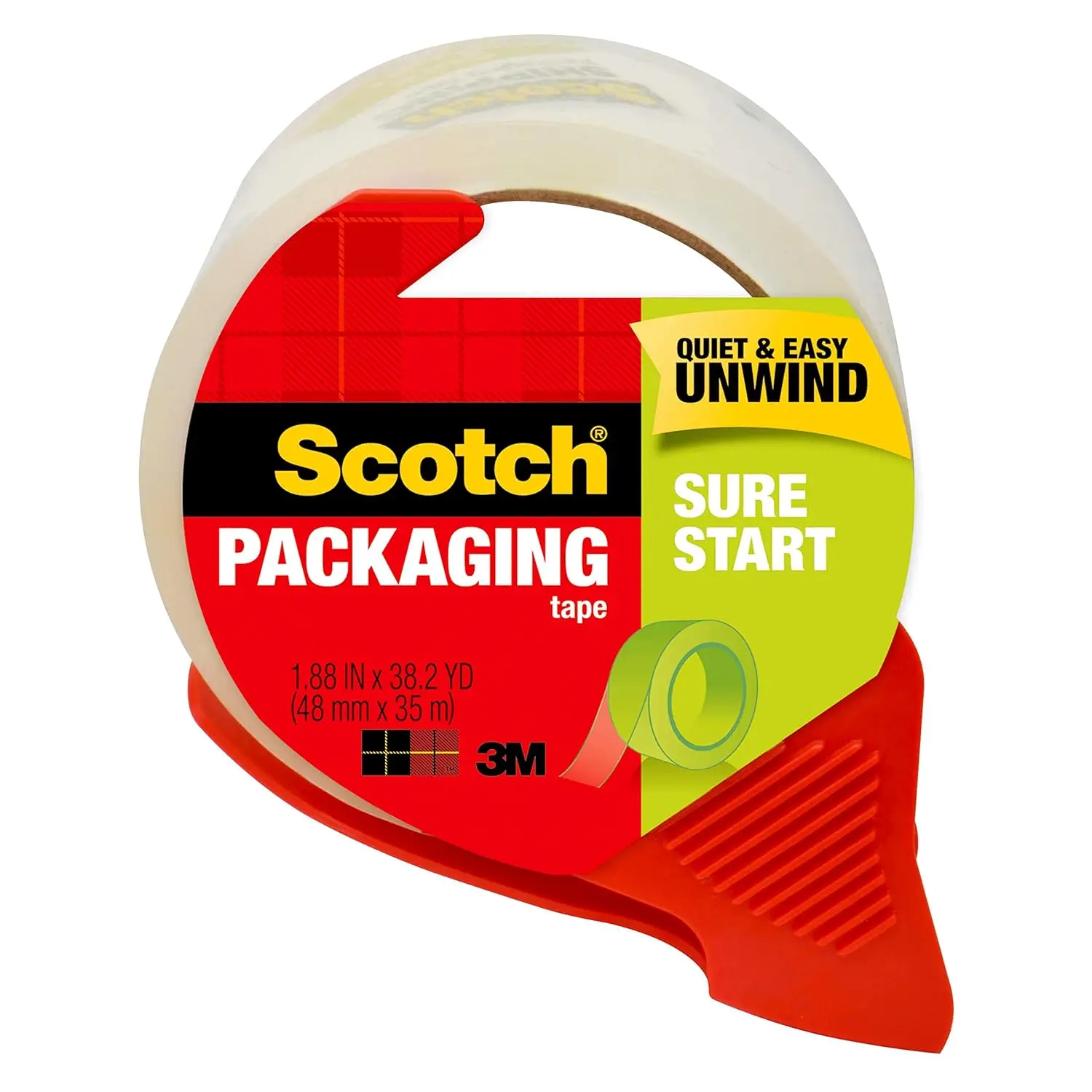 Clear Shipping Tape 1.88"x38.2yd, Quiet Unwind No Splitting, Packing Mailing Dispenser Roll
Clear Shipping Tape 1.88"x38.2yd, Quiet Unwind No Splitting, Packing Mailing Dispenser Roll