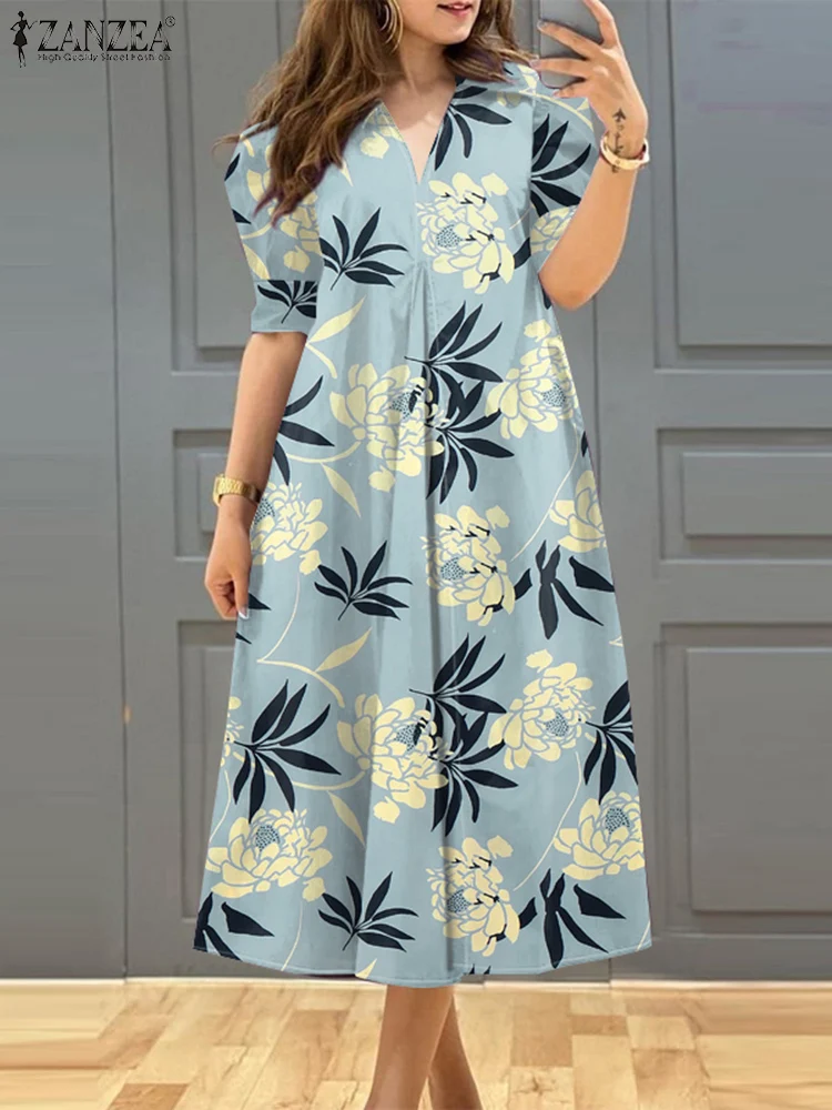 Stylish Summer Dress 2025 ZANZEA Women Bohemain Floral Printed Sundress Casual Holiday Vestidos V Neck Puff Sleeve Work Dresses
Stylish Summer Dress 2025 ZANZEA Women Bohemain Floral Printed Sundress Casual Holiday Vestidos V Neck Puff Sleeve Work Dresses