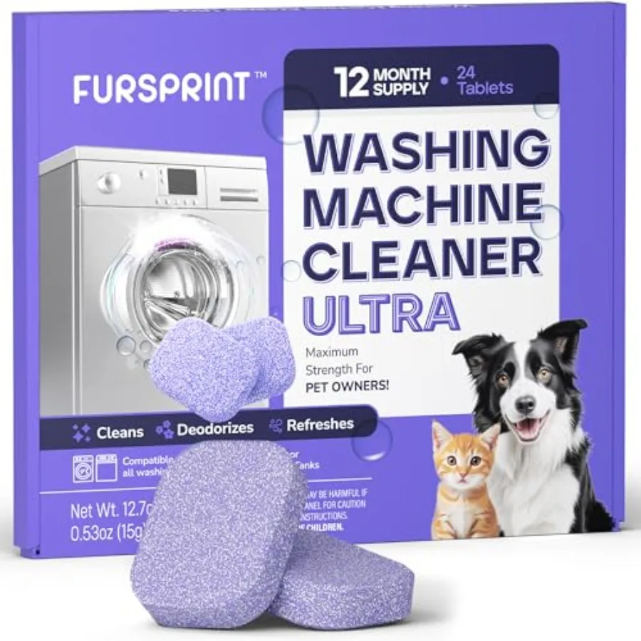 Washing Machine Cleaner Tablets 40% Stronger Formula: Designed for Pet Owners, Removes Residue, Grime and Odors, Compatible wit
Washing Machine Cleaner Tablets 40% Stronger Formula: Designed for Pet Owners, Removes Residue, Grime and Odors, Compatible wit