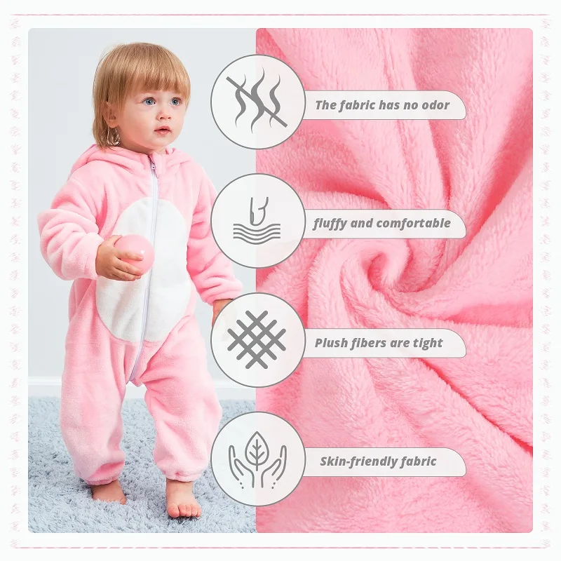 MICHLEY Carnaval Gifts Pink Pig Baby Rompers Autumn Winter Clothes Costume Flannel Hooded Bodysuit Pajamas Jumpsuit For Girls
MICHLEY Carnaval Gifts Pink Pig Baby Rompers Autumn Winter Clothes Costume Flannel Hooded Bodysuit Pajamas Jumpsuit For Girls