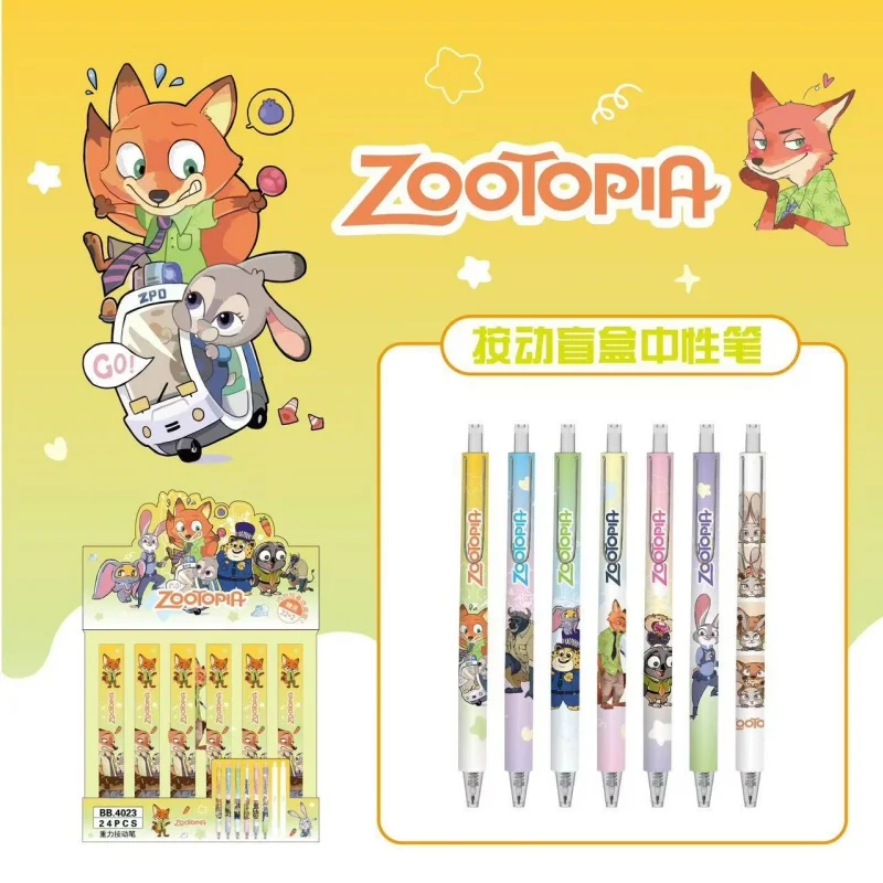 24pcs/lot Cartoon Zootopia Press Gel Pen Cute 0.5mm Black Ink Signature Pens Promotional Gift Office School Supplies
24pcs/lot Cartoon Zootopia Press Gel Pen Cute 0.5mm Black Ink Signature Pens Promotional Gift Office School Supplies