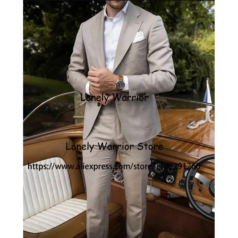 Classic Beige Suits For Mens Notched Lapel Business Blazer Wedding Groom Tuxedo 2 Piece Set Daily Jacket Pants Terno Masculino
Classic Beige Suits For Mens Notched Lapel Business Blazer Wedding Groom Tuxedo 2 Piece Set Daily Jacket Pants Terno Masculino