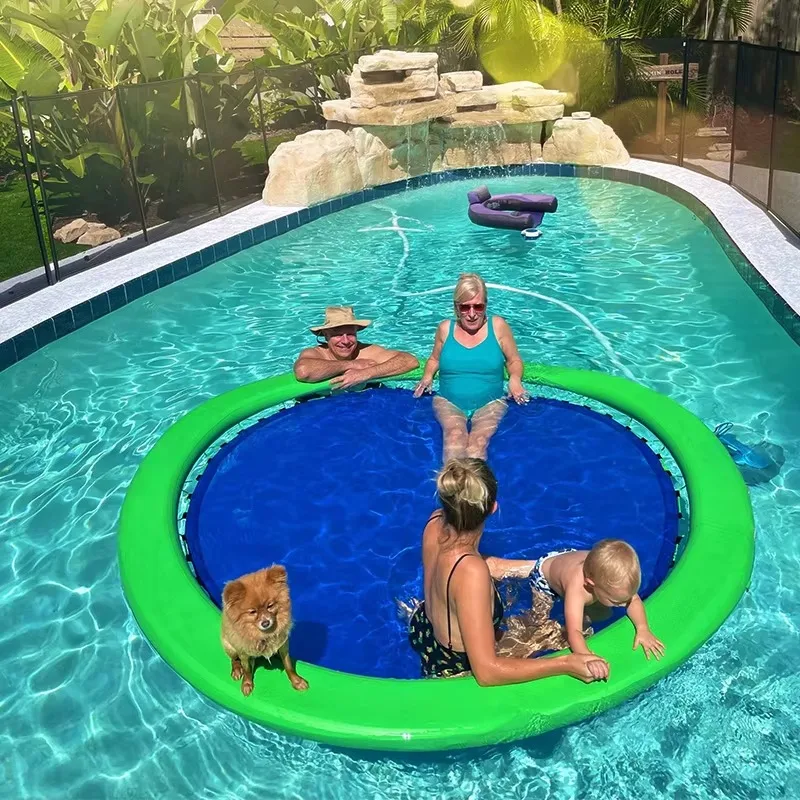 Надувной круглый водный гамак-платформа 8 футов для бассейна с сетчатой лестницей для собак
Надувной круглый водный гамак-платформа 8 футов для бассейна с сетчатой лестницей для собак