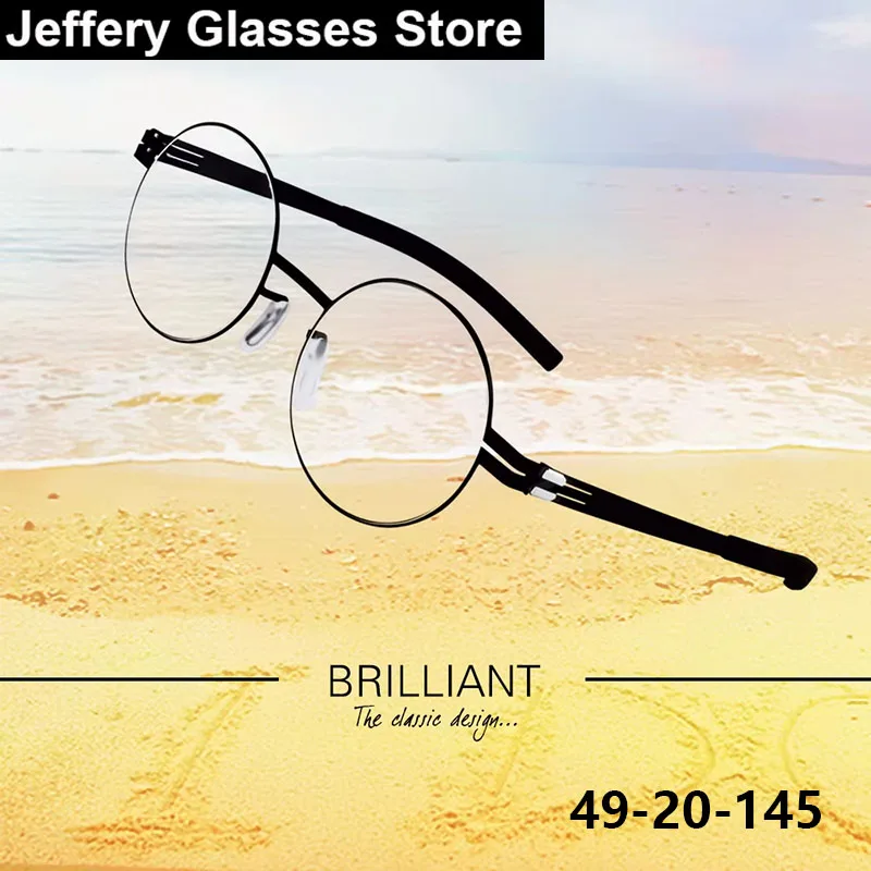 Germany Small Round Eyeglasses Men Ultralight Screwless Handmade Glasses Frame Brand Design Prescription Gafas With Original Box
Germany Small Round Eyeglasses Men Ultralight Screwless Handmade Glasses Frame Brand Design Prescription Gafas With Original Box