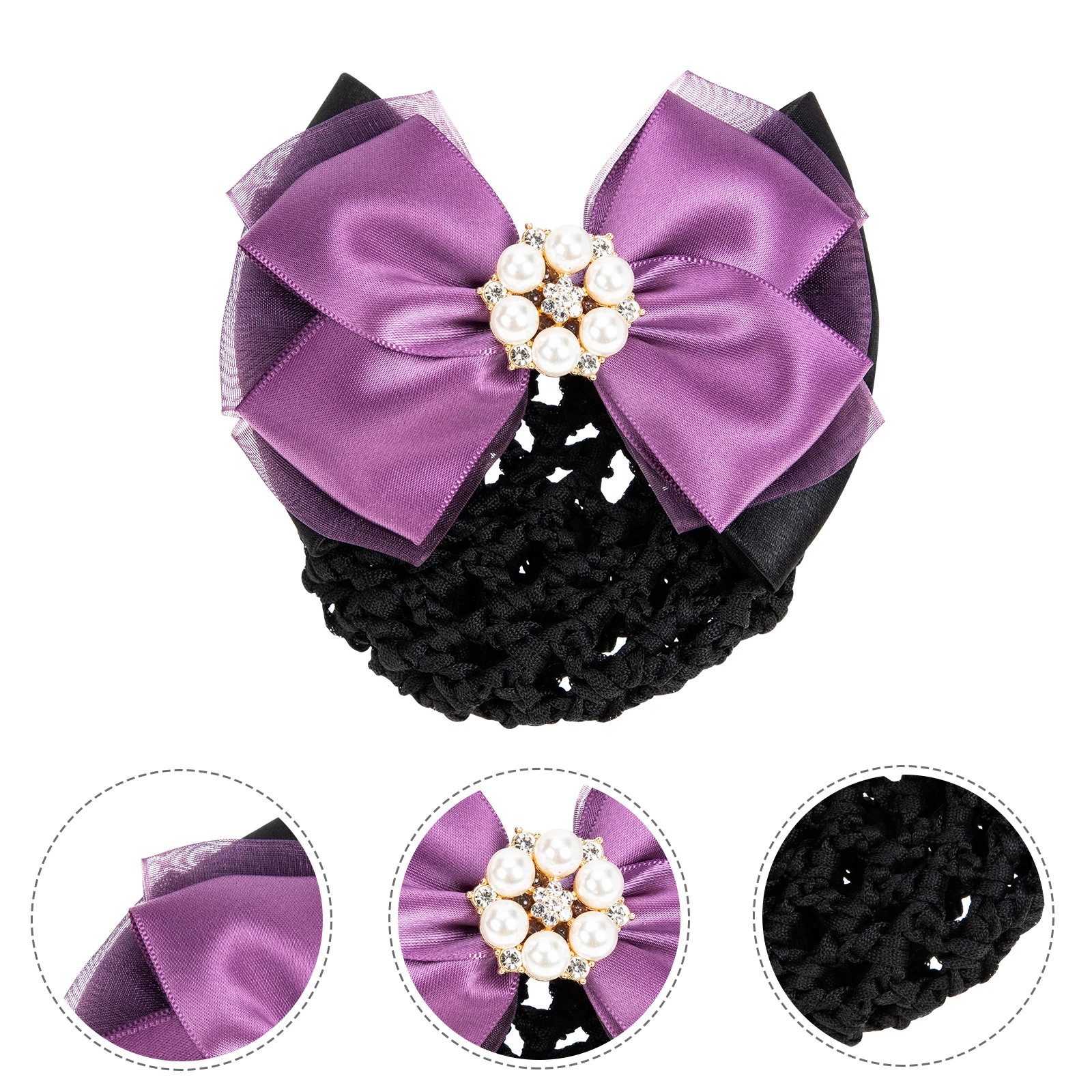 Pearl Accessories Cover Bowknot Hair Bun Net Mesh Hair Snood Bun Cover Barrette Elastic Hairnet Clip Durable Women Headdress
Pearl Accessories Cover Bowknot Hair Bun Net Mesh Hair Snood Bun Cover Barrette Elastic Hairnet Clip Durable Women Headdress