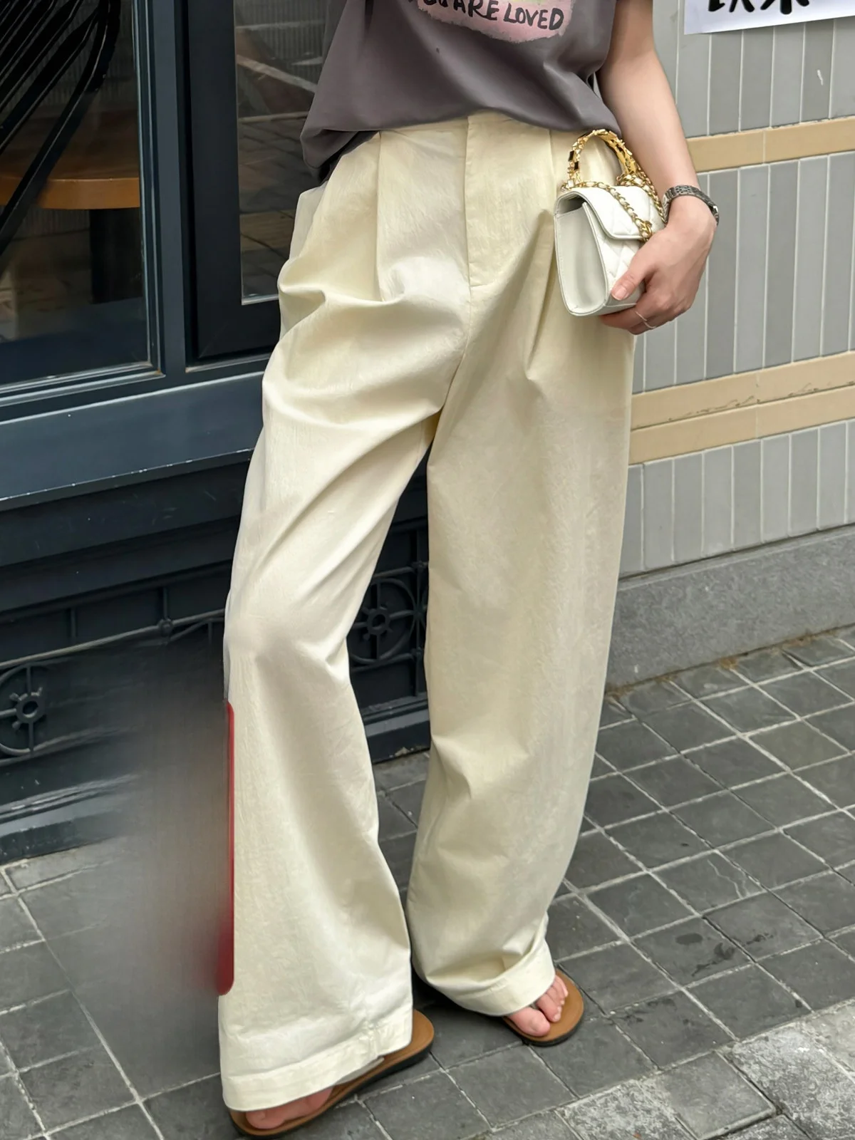 Fol Else Early Autumn Casual Pants Women's Wide Leg Straight Loose Fit Walking Pants Comfortable Cotton Blend Thin Model
Fol Else Early Autumn Casual Pants Women's Wide Leg Straight Loose Fit Walking Pants Comfortable Cotton Blend Thin Model