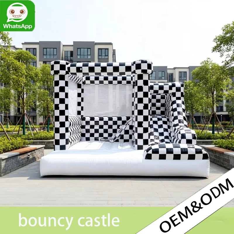 Black and White Checkered Commercial Inflatable Bounce House with Slide, Custom Kids Jumping Castle for Birthday Party Rental
Black and White Checkered Commercial Inflatable Bounce House with Slide, Custom Kids Jumping Castle for Birthday Party Rental