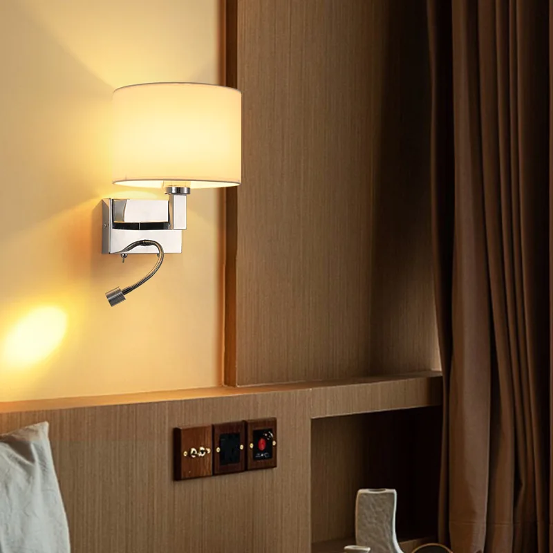LED Wall Lamp Round Fabric Lampshade With 3W 360° Rotation Spotlight Reading Light Modern Wall Sconce for Bedroom Bedside Hotel
LED Wall Lamp Round Fabric Lampshade With 3W 360° Rotation Spotlight Reading Light Modern Wall Sconce for Bedroom Bedside Hotel