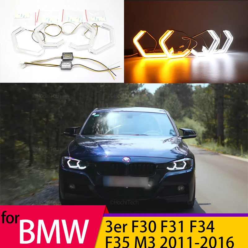 Car-styling Dual color White Yellow LED Halo Rings M4 Style Light For BMW 3 series F30 f31 F34 F35 M3 2011-2016 LED Angel Eyes
Car-styling Dual color White Yellow LED Halo Rings M4 Style Light For BMW 3 series F30 f31 F34 F35 M3 2011-2016 LED Angel Eyes