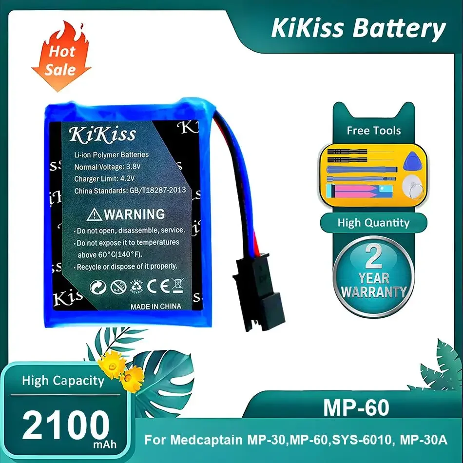 Replacement Battery For Medcaptain MP-30 MP-60 SYS-6010 MP-30A,MP-60,2100mAh
Replacement Battery For Medcaptain MP-30 MP-60 SYS-6010 MP-30A,MP-60,2100mAh