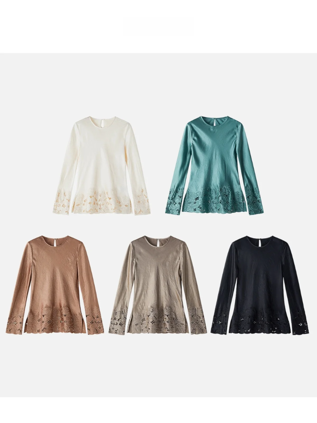 JINGJING2025 Новая женская блузка с длинным рукавом из ацетатного волокна, с эффектом шелка, кружевной отделкой по низу и ощущением прохлады
JINGJING2025 Новая женская блузка с длинным рукавом из ацетатного волокна, с эффектом шелка, кружевной отделкой по низу и ощущением прохлады